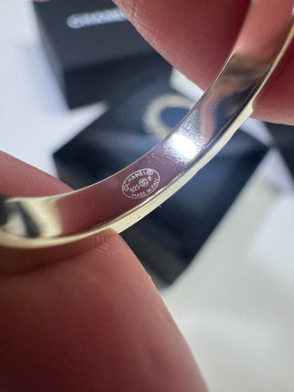 CHANEL 25P 三件套淺金色戒指