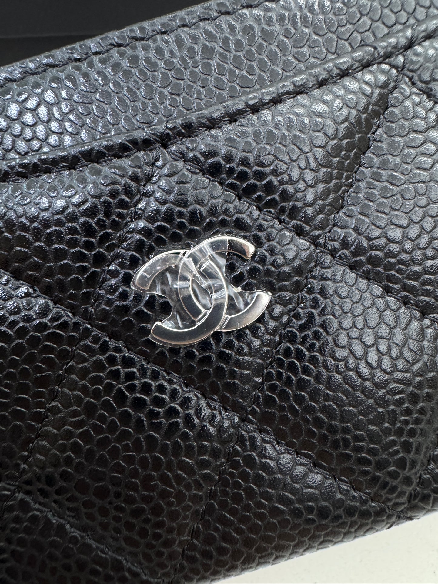 CHANEL 黑銀牛 Cardholder