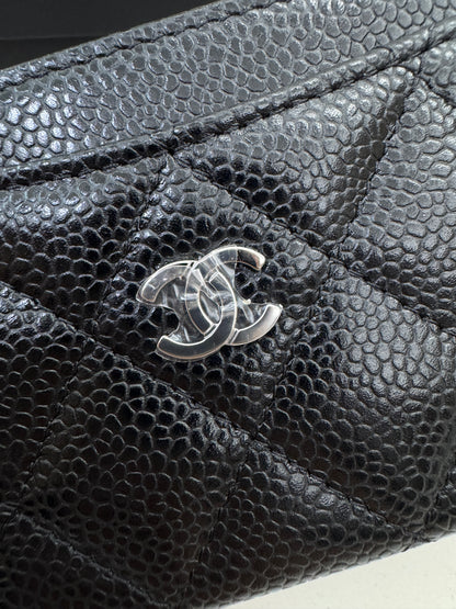 CHANEL 黑銀牛 Cardholder