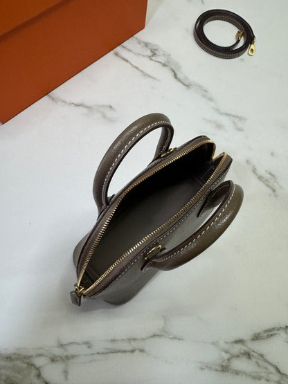 HERMES Mini Bolide 大象灰山羊皮 金扣