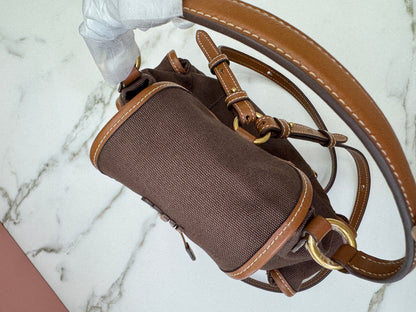 MIU MIU Backpack Canvas 深棕