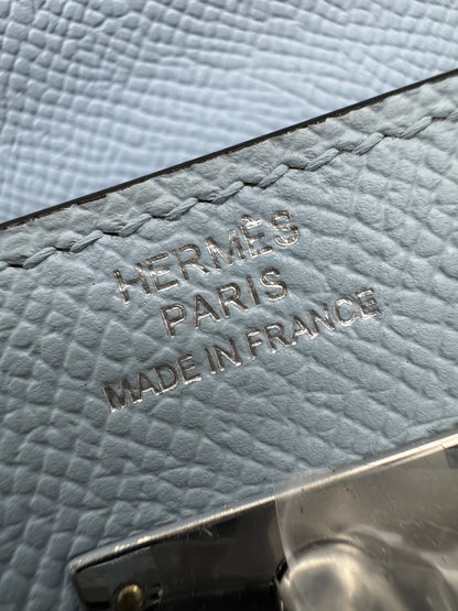 HERMES Kelly to-go 聖杯藍 08 Blue Pale Epsom PHW