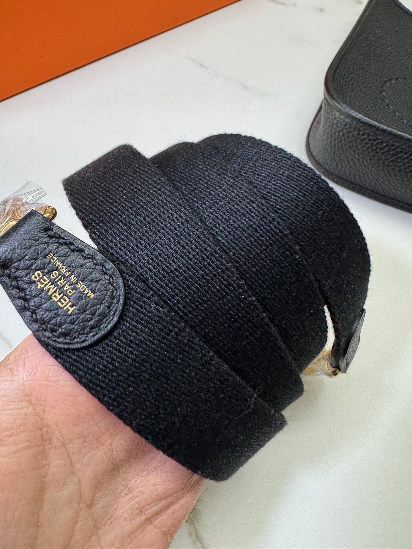 HERMES Mini Evelyn Noir GHW