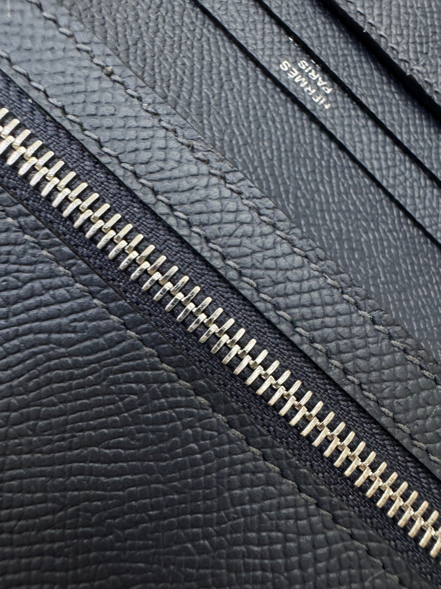 HERMES Bearn Wallet 午夜藍銀扣 Epsom Bleu Nuit PHW