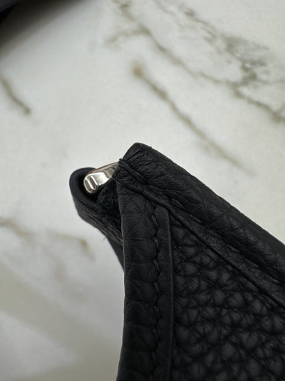 HERMES Evelyne23 黑銀 TC