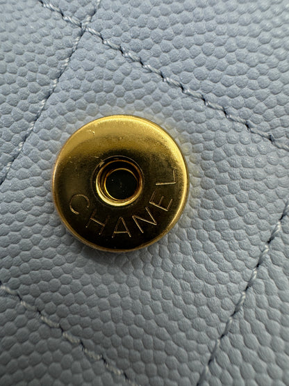 CHANEL Mini 25Bag 26A Baby Blue 亮金扣