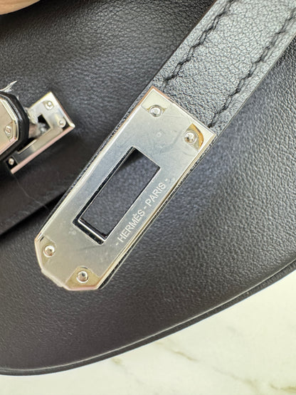 HERMES Kelly Moove 黑銀 Swift Noir PHW