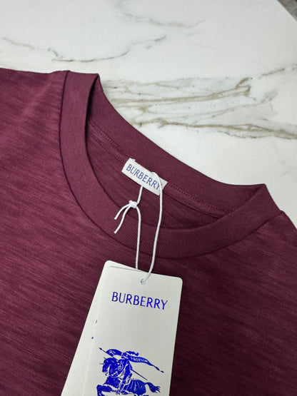 BURBERRY 紫紅色 竹節棉長袖