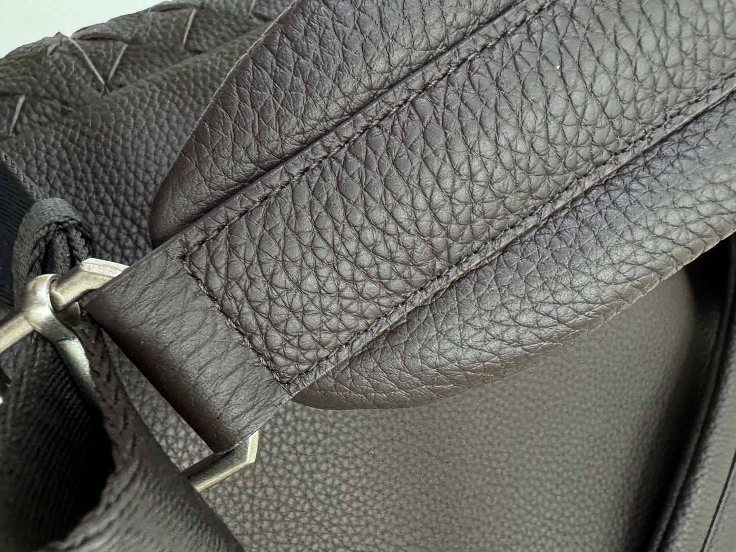 BV Intrecciato Backpack Grained Calfskin Fondant