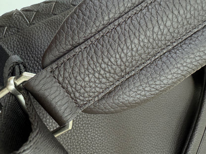 BV Intrecciato Backpack Grained Calfskin Fondant