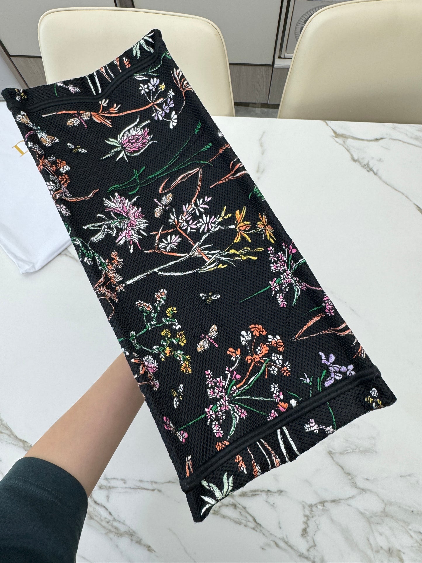 DIOR Book Tote Herbarium Black Medium