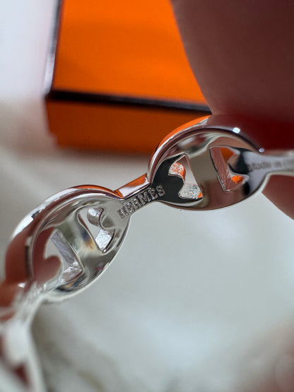 HERMES Chaine d’acre Enchainee 豬鼻戒指