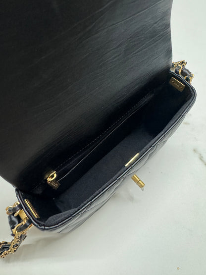 CHANEL 19系列 豆腐包 皺摺牛皮 黑色