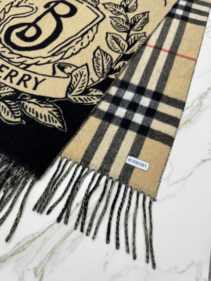 BURBERRY 雙面戰馬圍巾