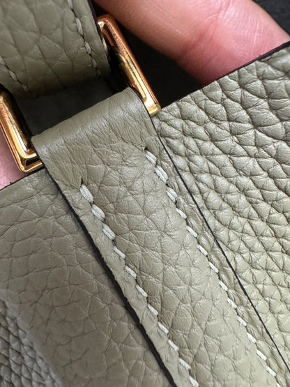 HERMES Picotin Lock 18 鼠尾草綠金扣 Q1 Sauge GHW￼
