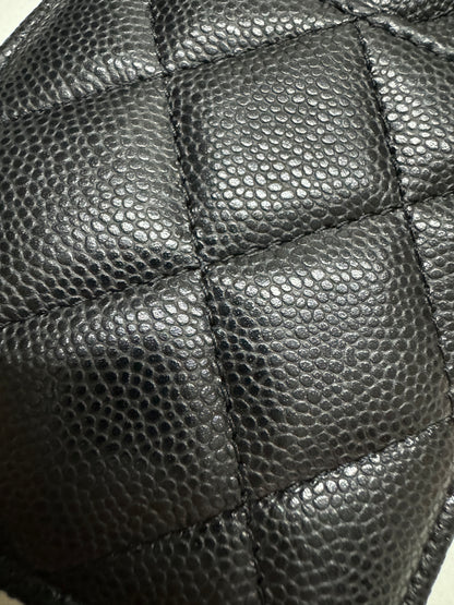 CHANEL 直版 黑色 淡金扣 Card Holder