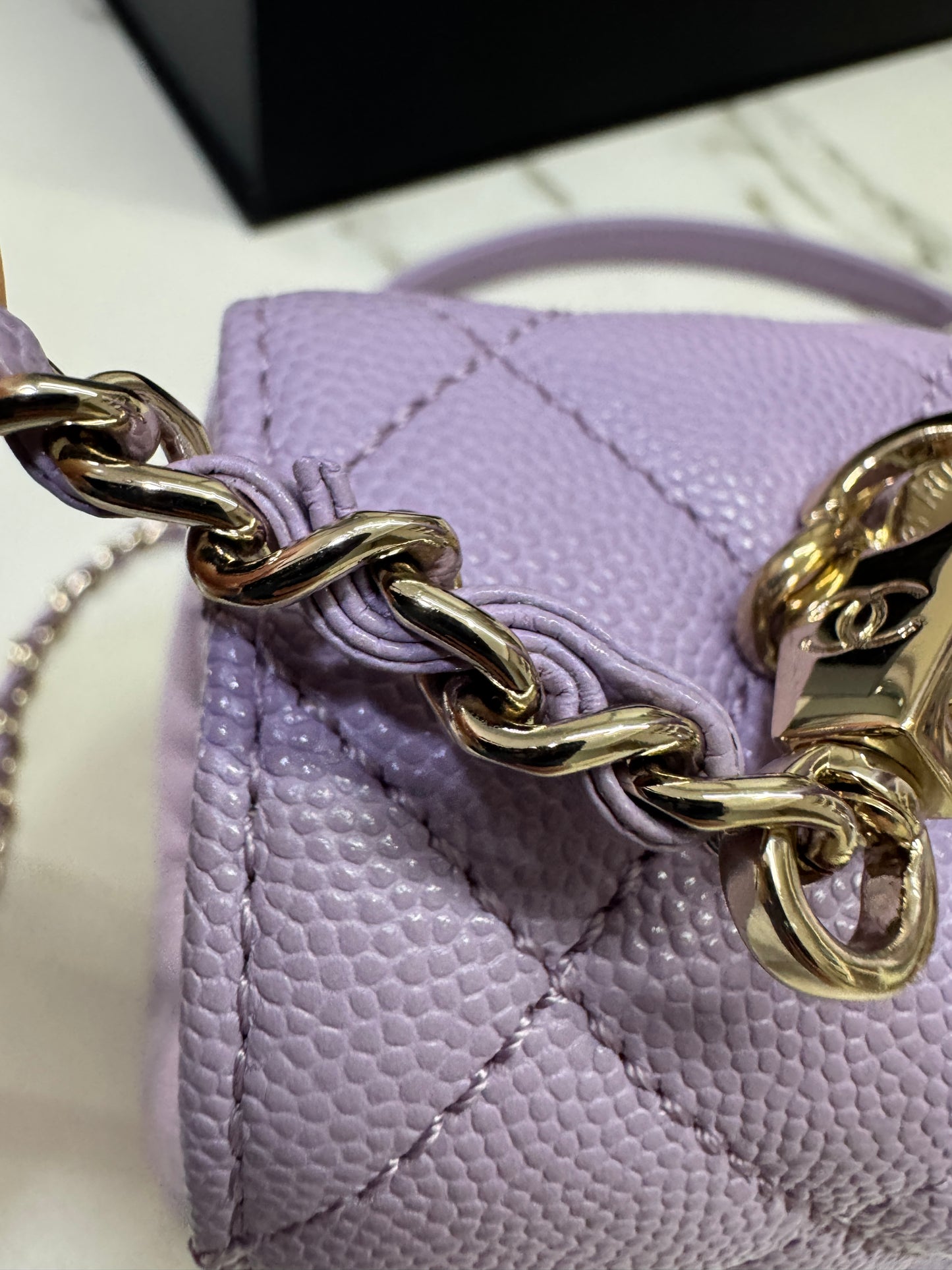 CHANEL Coco Handle 24P紫色 Small