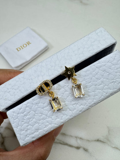 DIOR CD星星 鴛鴦兩戴耳環 Earrings