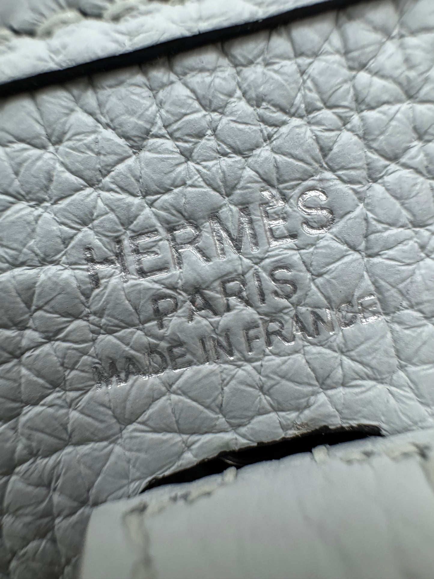 HERMES Mini Evelyne 霧霾藍銀扣 T0 Bleu Brume PHW