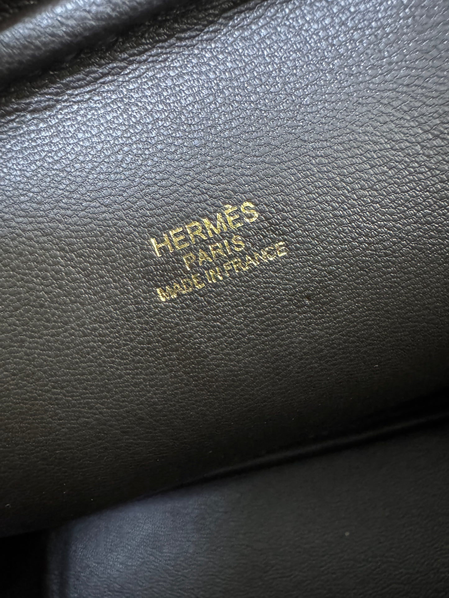 HERMES Mini Plume 一代 烏木色金扣 山羊皮 Ubene GHW Chevre Mysore