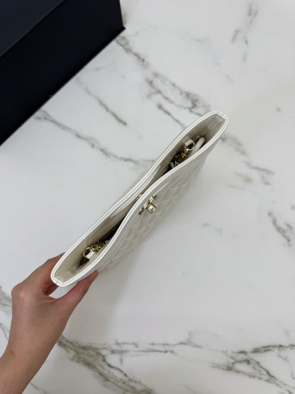 CHANEL Mini 31Bag 油蠟羊皮 白色 新版