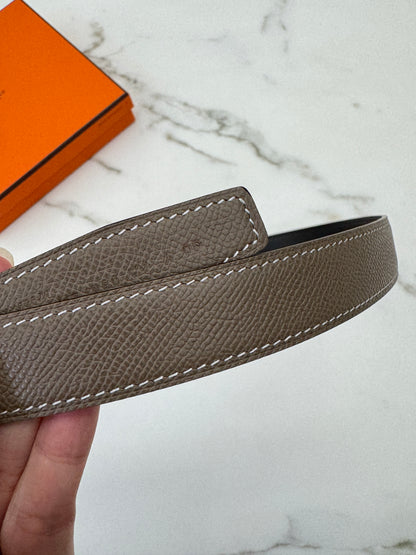HERMES Cursives 皮帶 大象灰Epsom