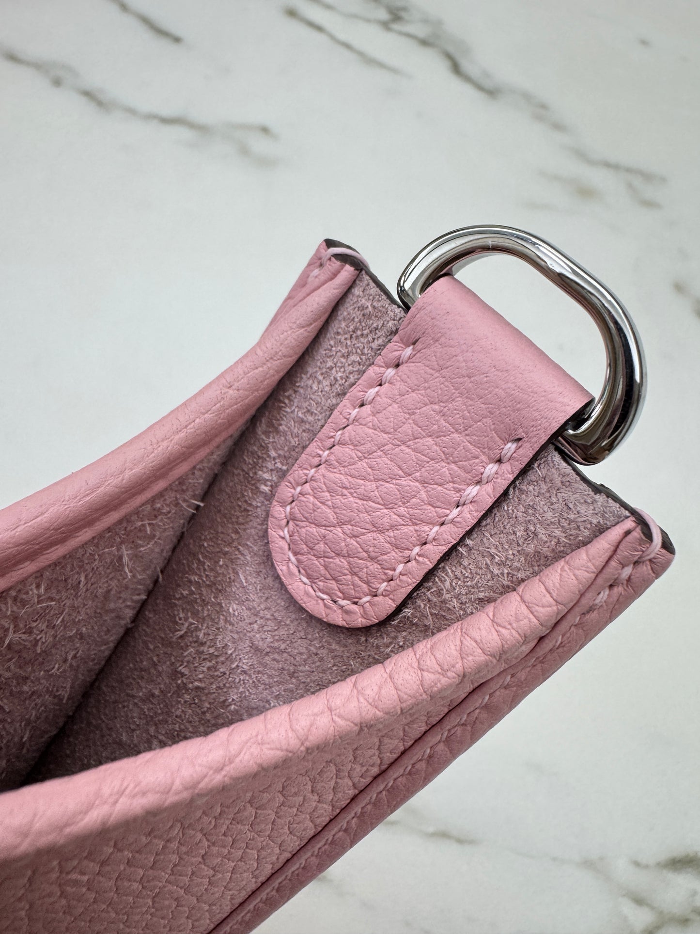 HERMES Evelyne 23 櫻花粉銀扣 3Q Rose Sakura PHW