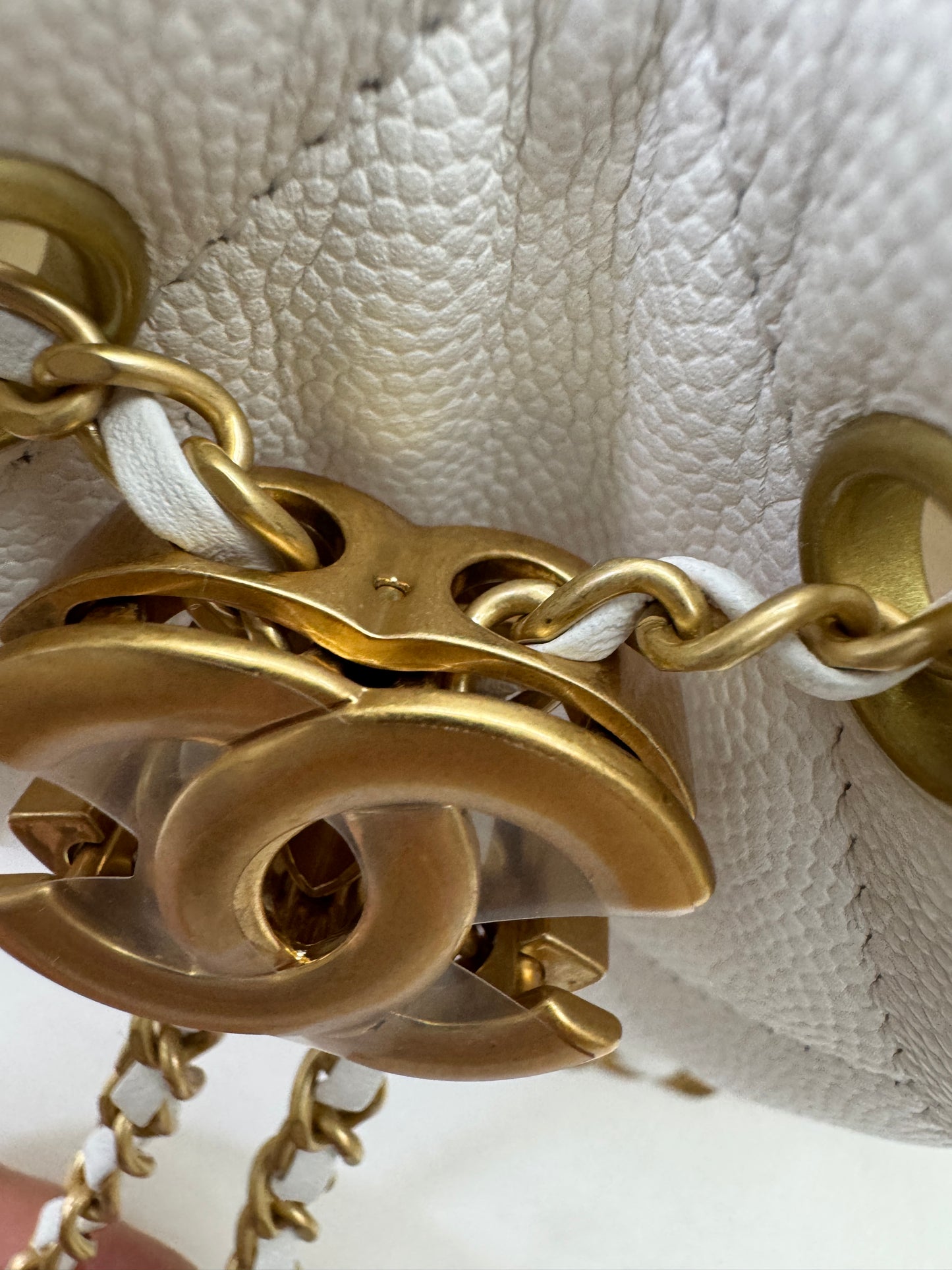 CHANEL Mini 25 Bag 白色荔枝皮