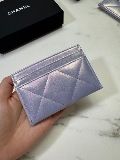 CHANEL 19卡包 22P人魚姬幻彩紫