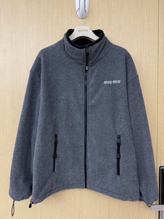 MIU MIU 搖粒絨 灰色長袖外套