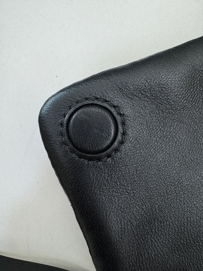 BV Intrecciato Mini Bag with Flap Black