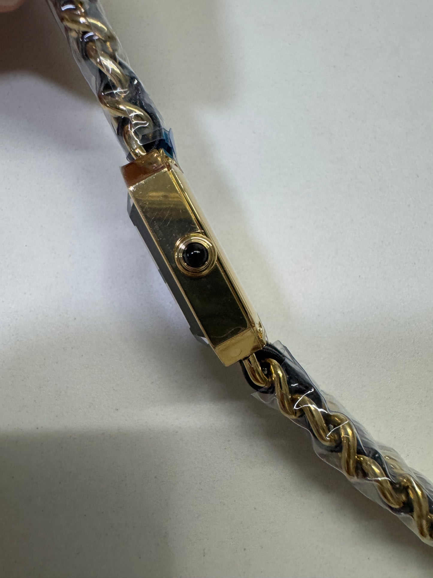 CHANEL Premier 小方糖黑金手錶
