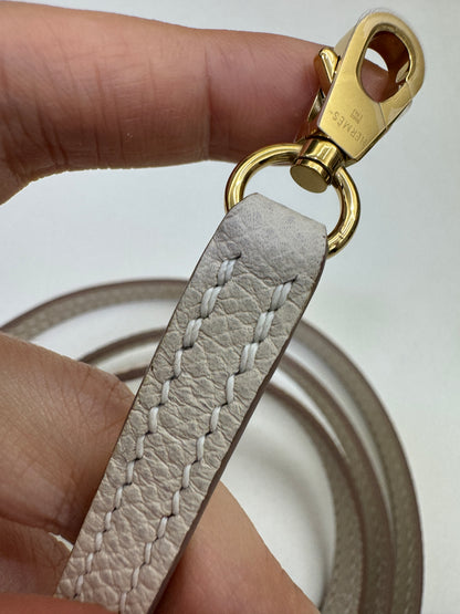 HERMES Mini Kelly II 奶昔白金扣 Epsom GHW