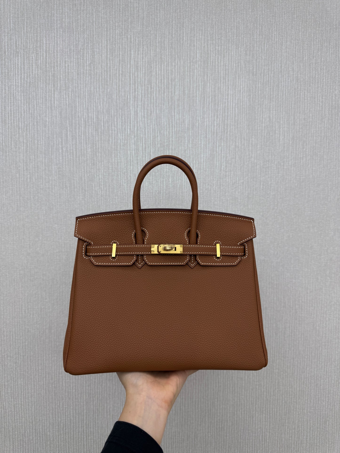 HERMES Birkin 25 金棕色金扣 Togo Gold GHW