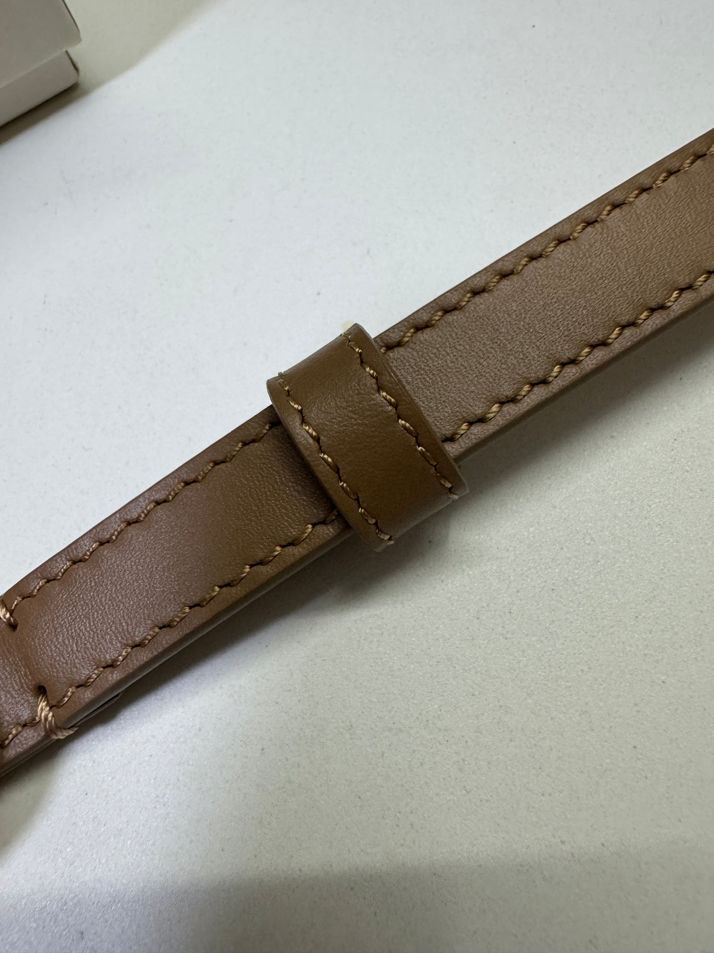 LOEWE 皮帶 卡其色金扣 Pebble Belt