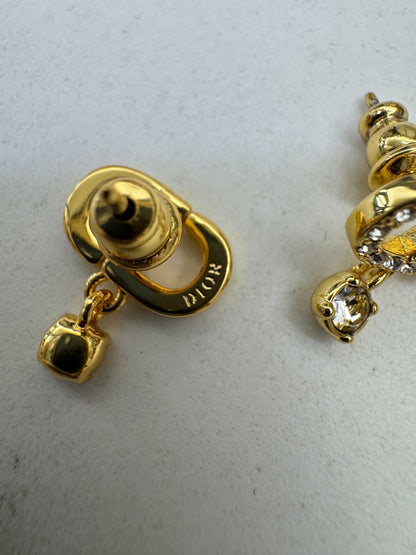 DIOR Petit CD耳環 金色