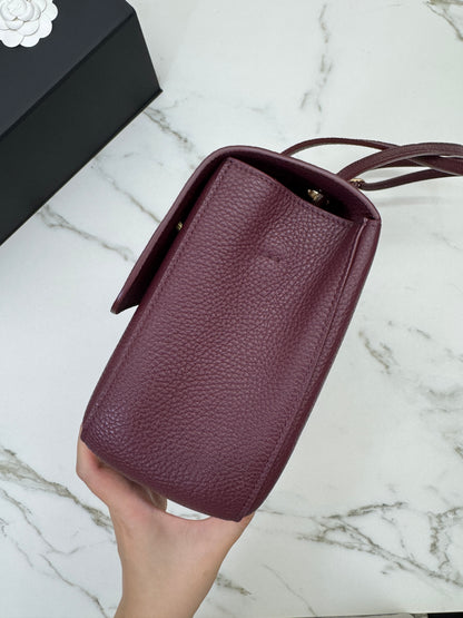 CHANEL 26S Maxi Flap Bag Small 酒紅色金扣 Burgundy GHW