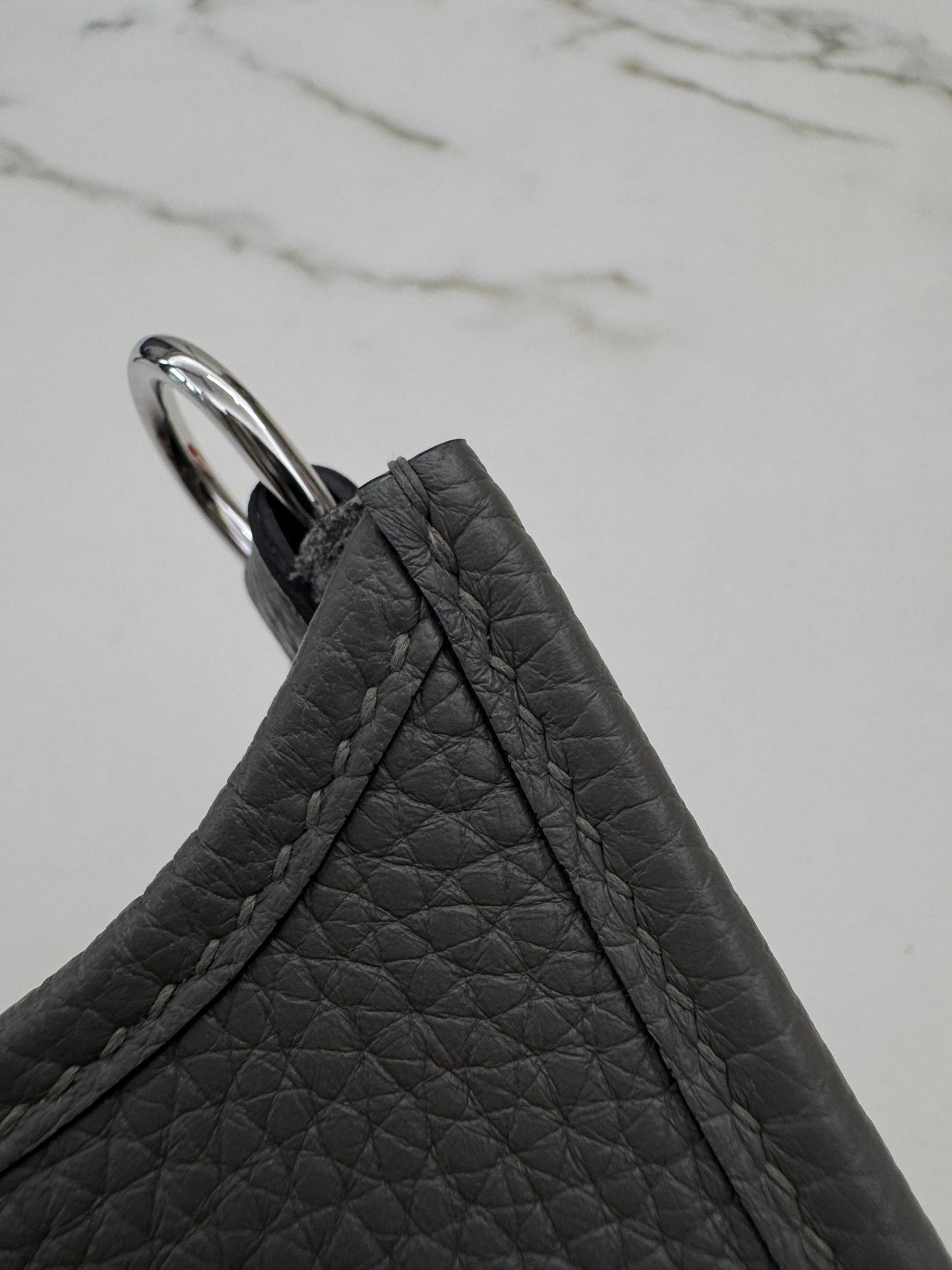 HERMES Mini Evelyne 積雨雲灰銀扣 Gris Meyer PHW
