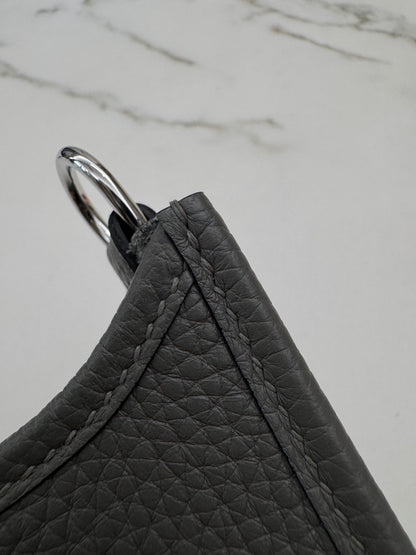 HERMES Mini Evelyne 積雨雲灰銀扣 Gris Meyer PHW