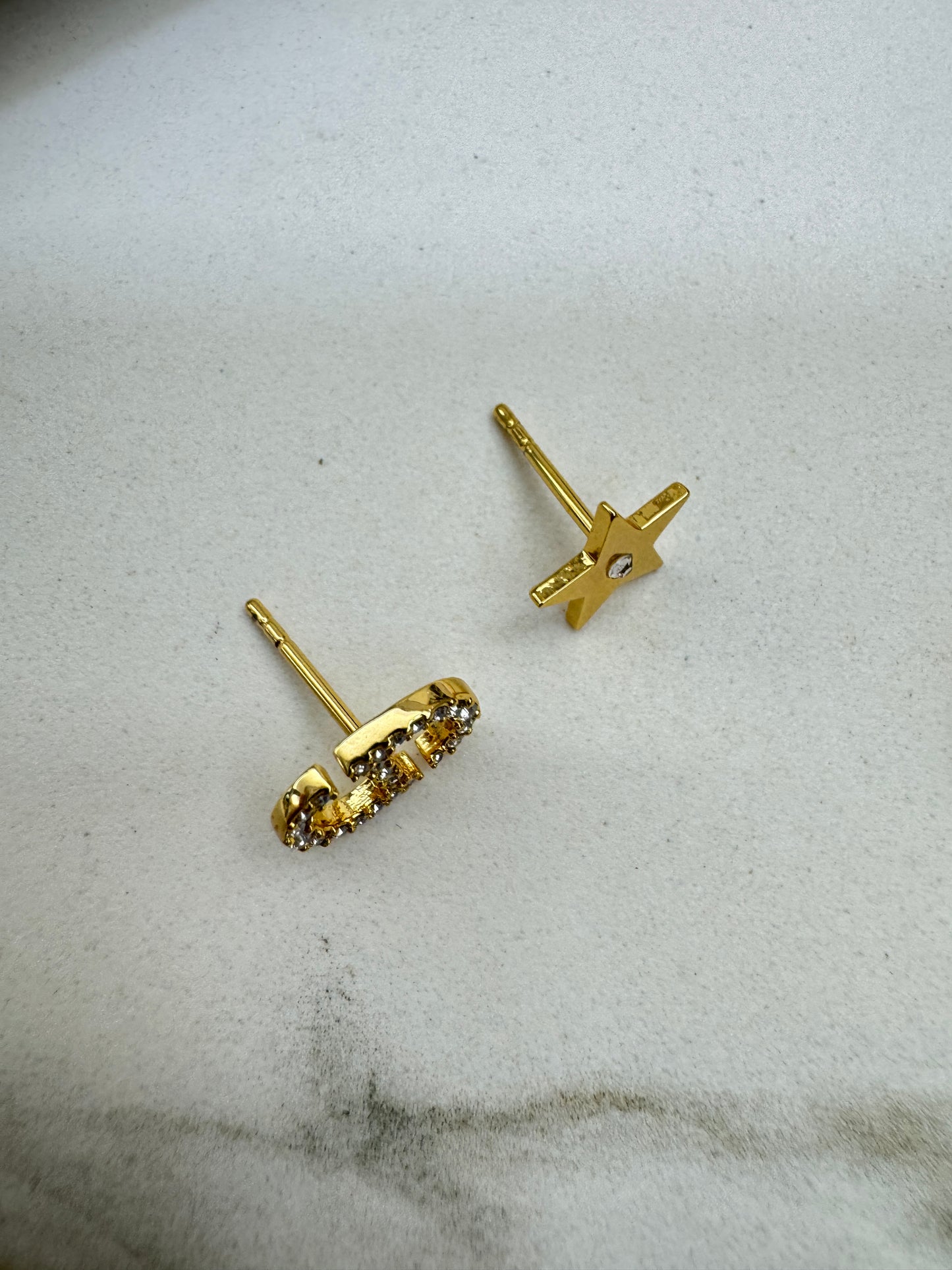 DIOR CD星星 鴛鴦兩戴耳環 Earrings