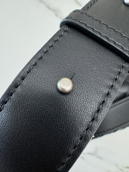 BV Intrecciato Mini Bag with Flap Black