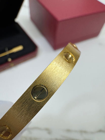 CARTIER Love Bracelet Brushed Gold Color