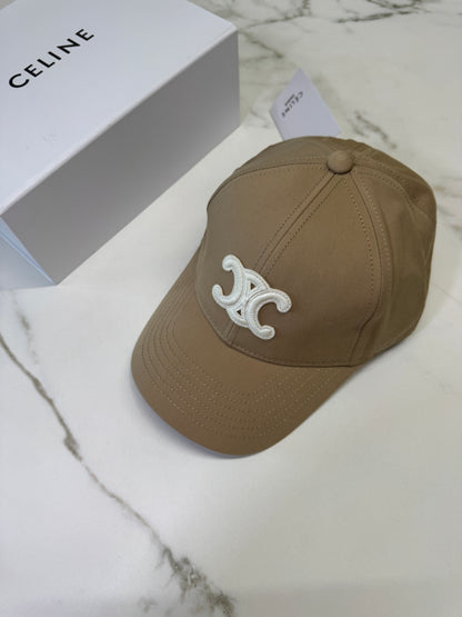 CELINE 凱旋門鴨舌帽 卡其色