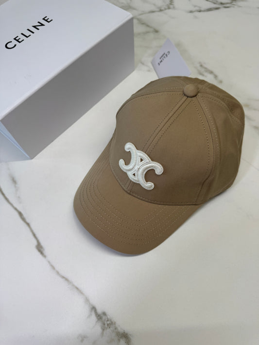 CELINE 凱旋門鴨舌帽 卡其色