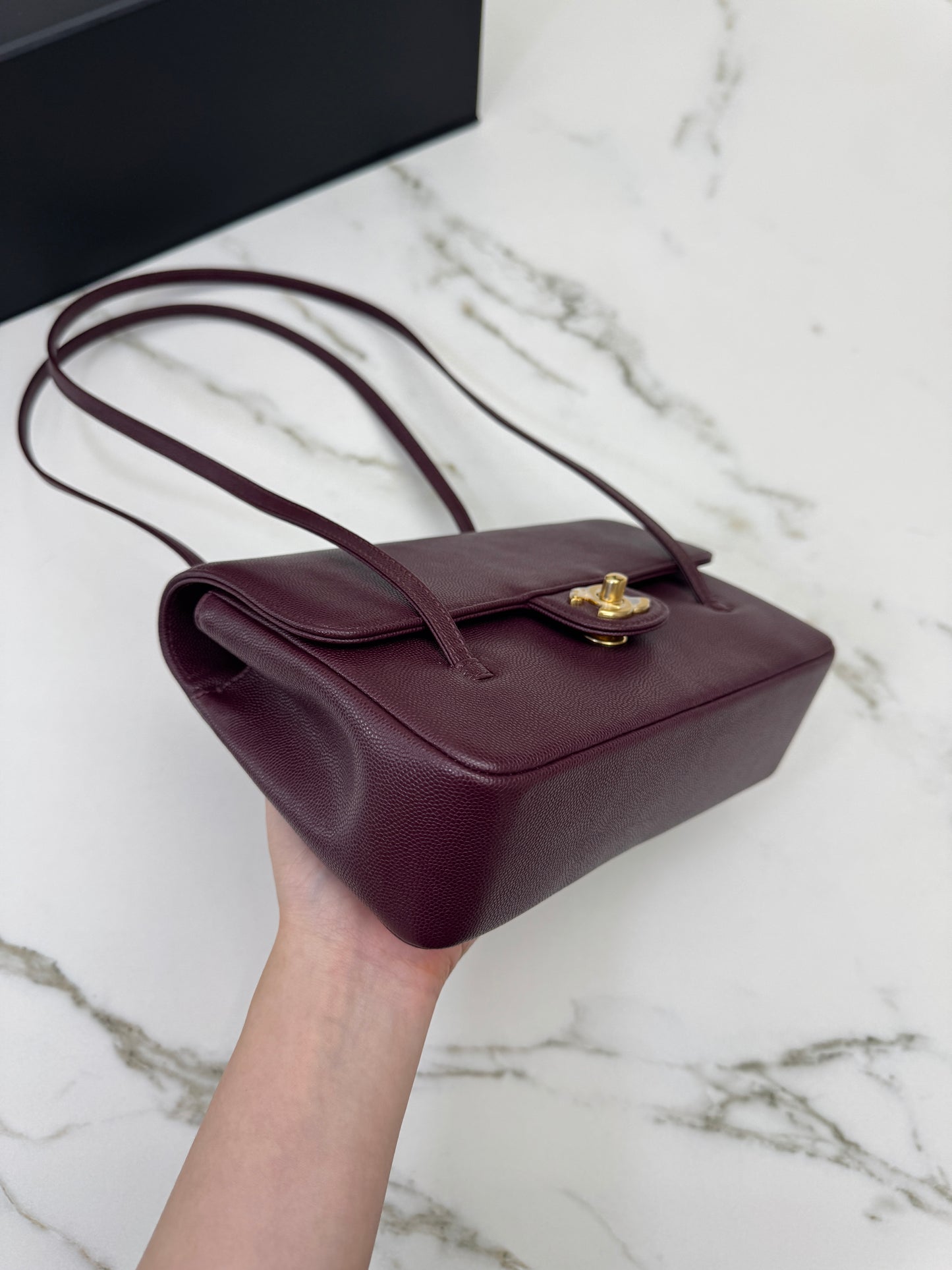 CHANEL Preppy Coco Small 酒紅色