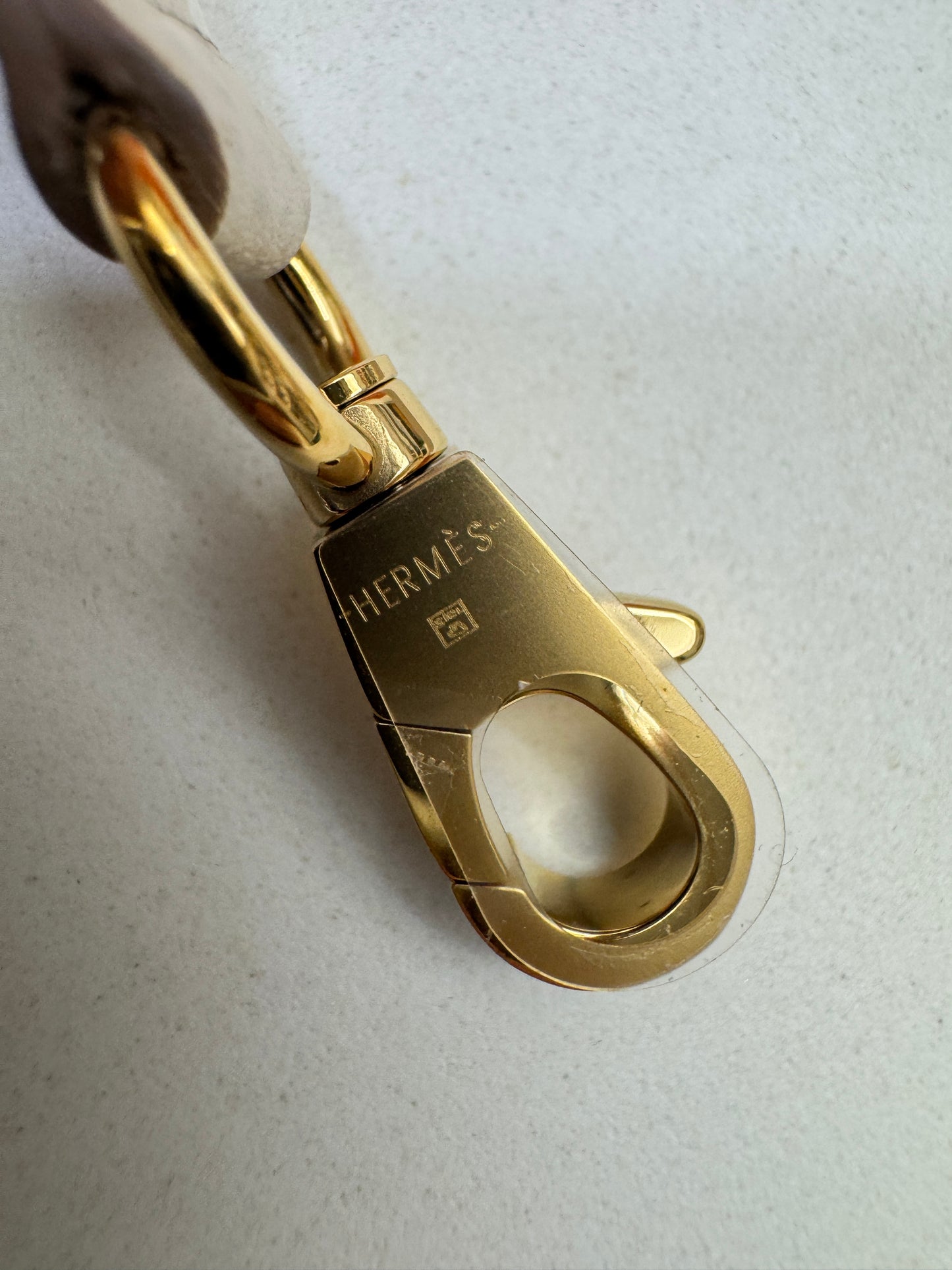 HERMES Mini Kelly II 奶昔白金扣 Epsom GHW