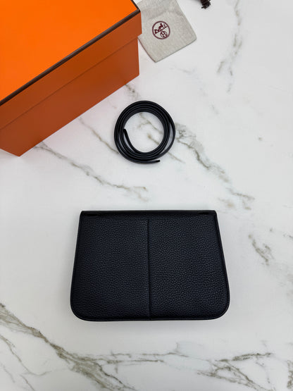 HERMES Halzan 25 黑金 Noir TC GHW