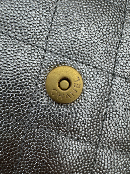 CHANEL 25Bag Small 銀色荔枝皮