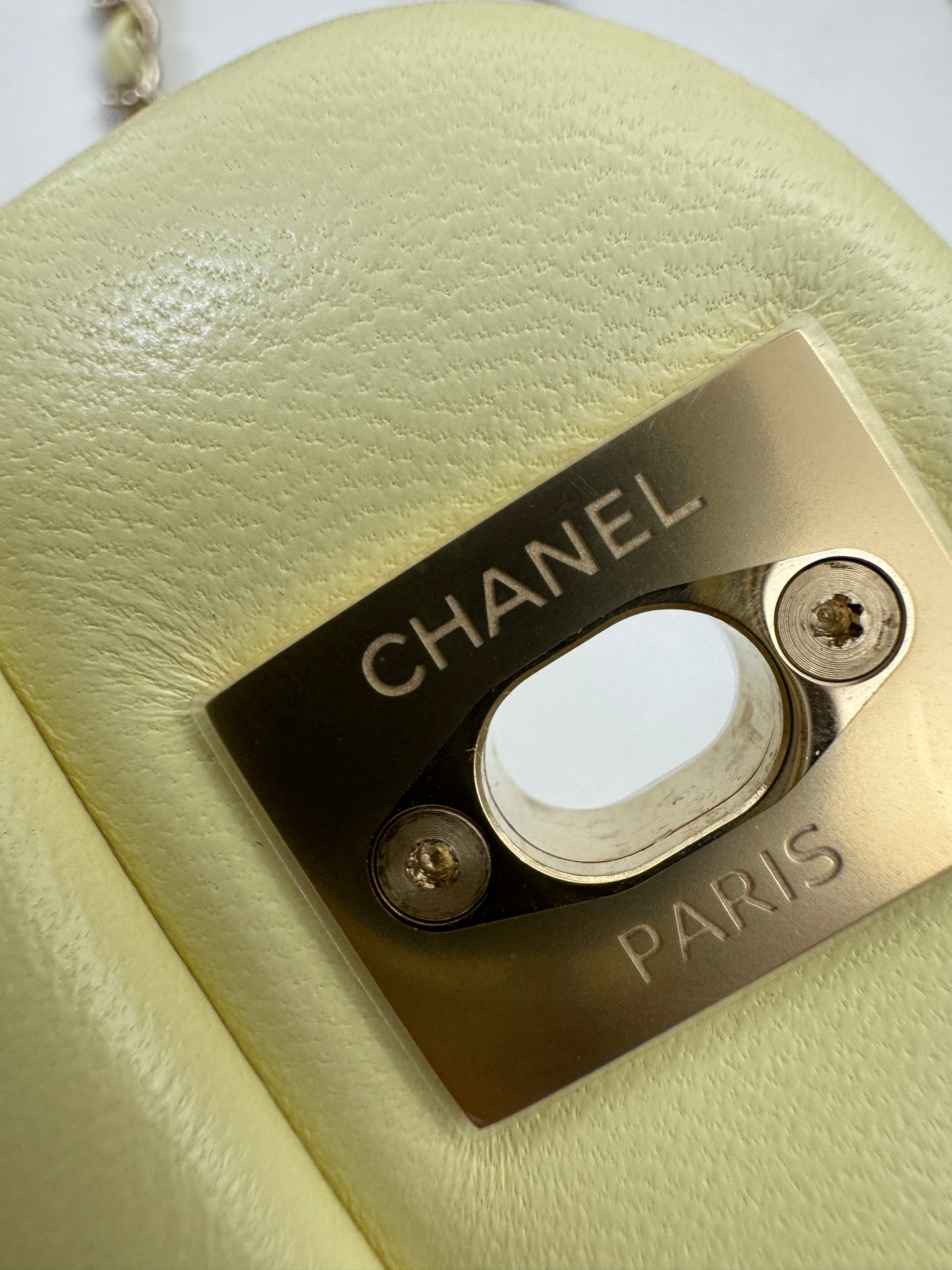 CHANEL Mini CF20 25S小雞黃 Lambskin
