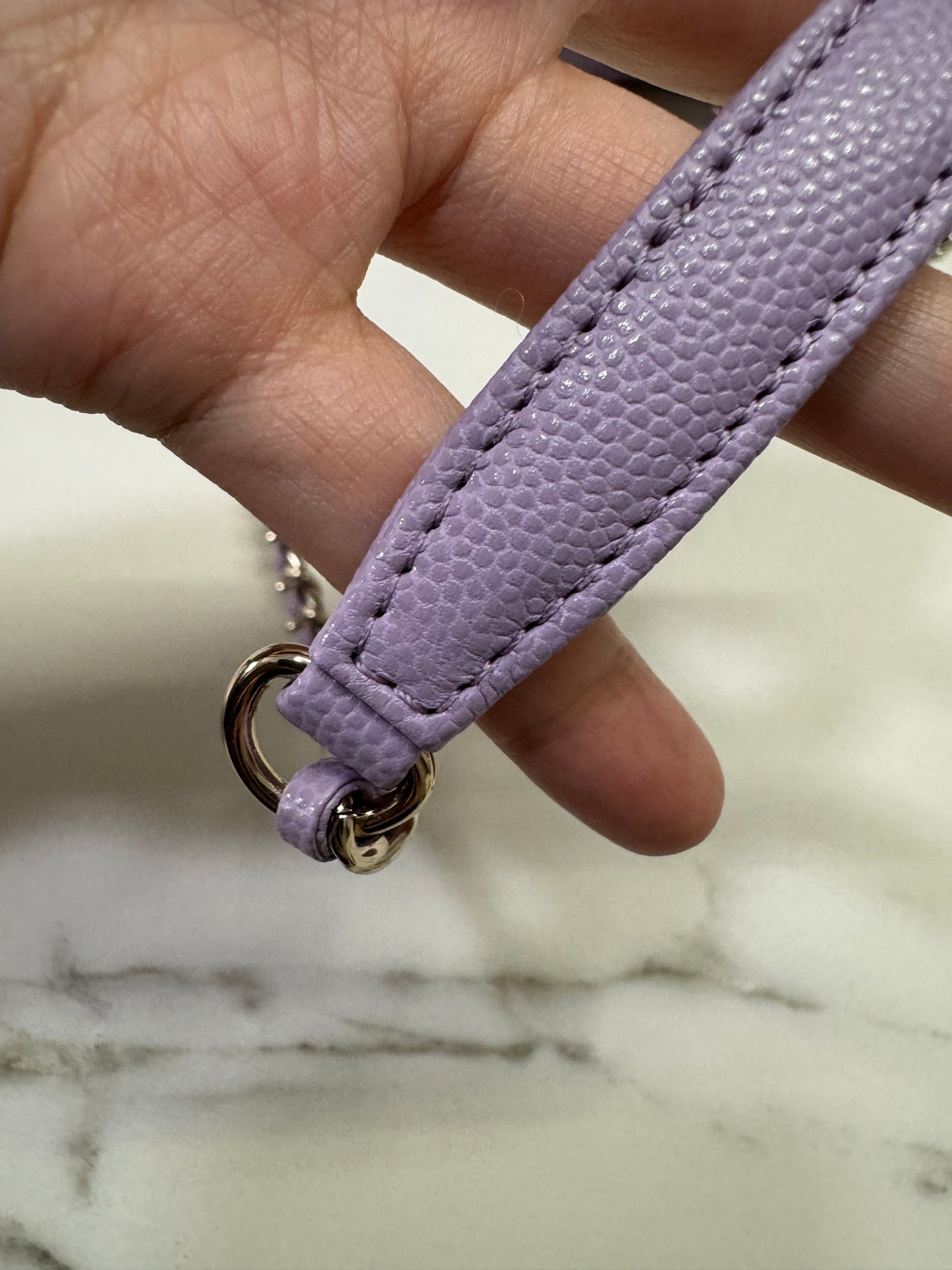 CHANEL Coco Handle 24P紫色 Small